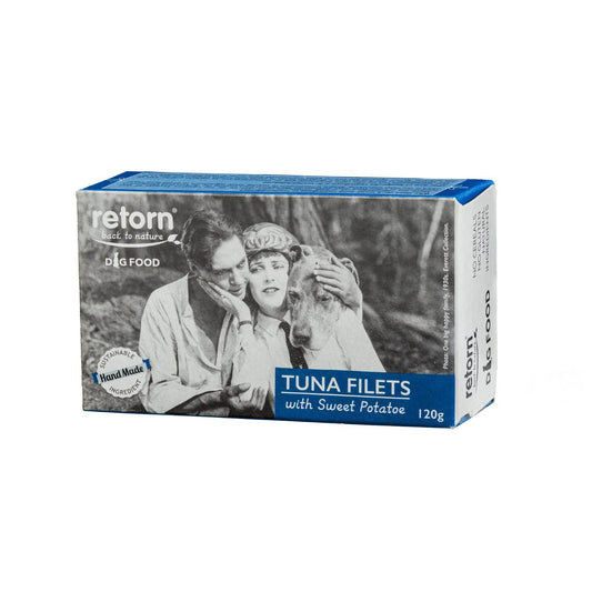 Comida Húmida Filetes de Atum Natural com Batata Doce para Cães - 100% Natural e Artesanal - 120 Gr