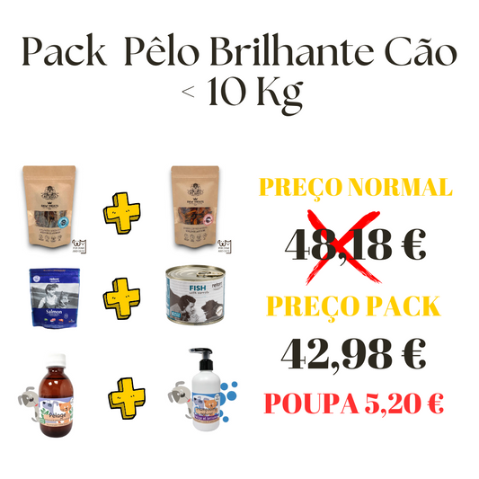 Pack Pêlo Brilhante Cão < 10 Kg