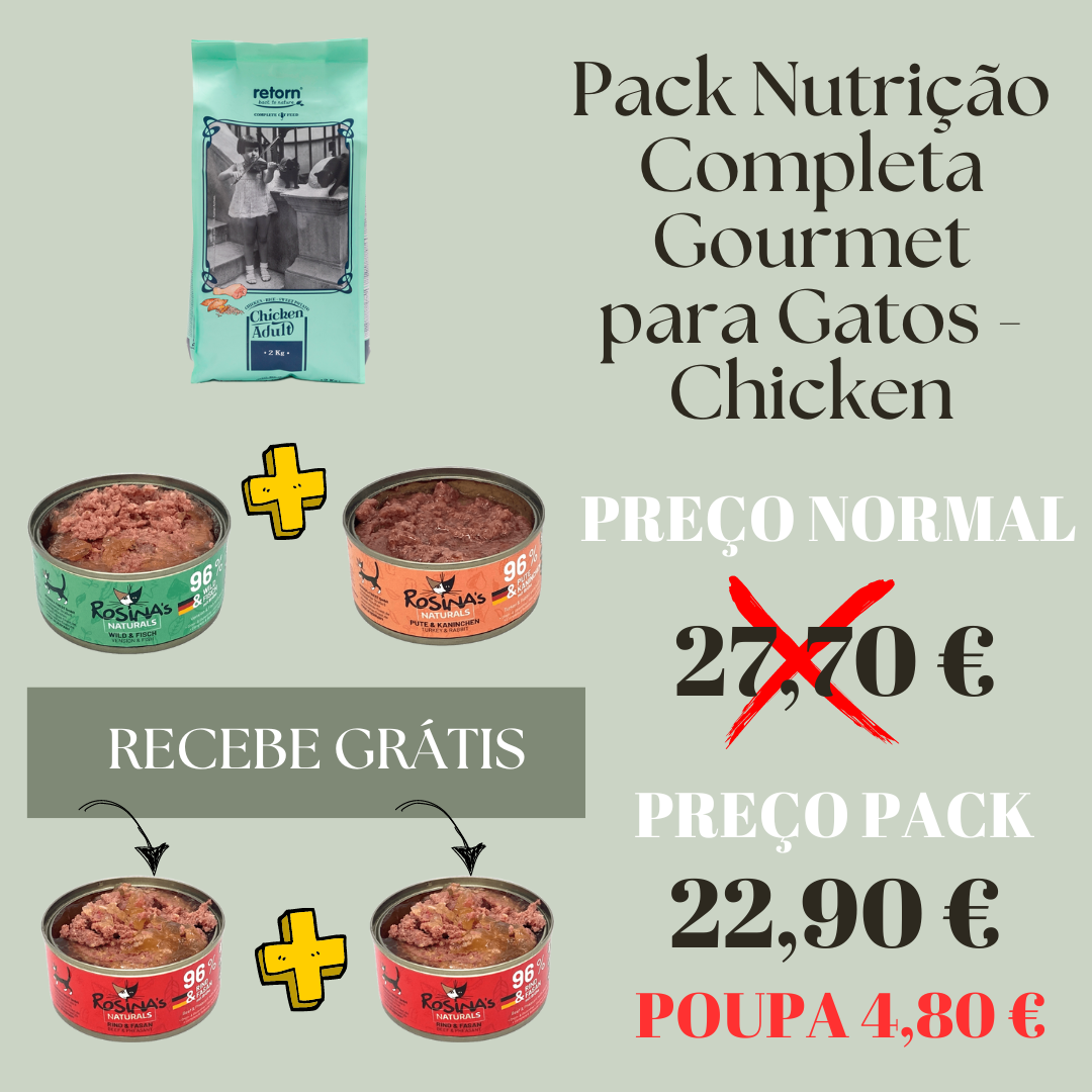 Pack Nutrição Completa Gourmet para Gatos - Chicken