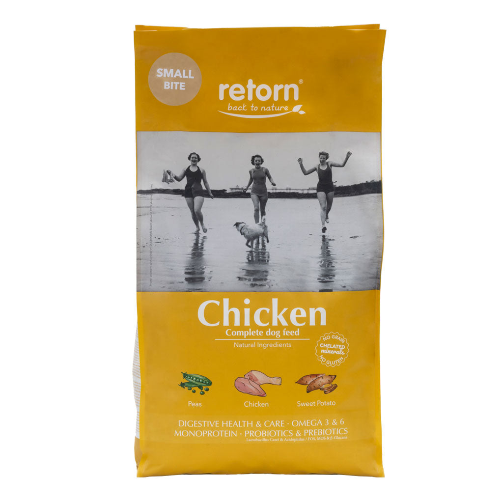 Ração Seca 100% Natural Para Cães de Frango - Croquete Pequeno