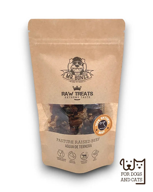 Raw Treats Carne Criada a Pasto - Snack 100% Natural para Cães e Gatos