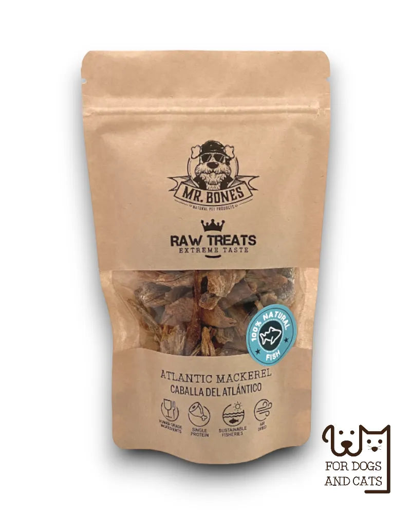 Raw Treats Cavala do Atlântico — Snack 100% Natural para Cães e Gatos