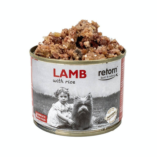 Ração Húmida 100% Natural para Cães com Cordeiro e Arroz - 185 Gr