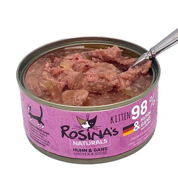 Comida Húmida Frango e Ganso para Gatinho - 100% Natural